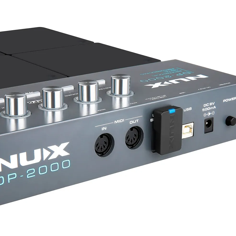 NUX DP-2000 Digital Percussion Pad with 8 Velocity Sensitive Pads, FX, and Bluetooth Black