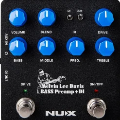 NUX Melvin Lee Davis Bass Preamp + DI Pedal Black