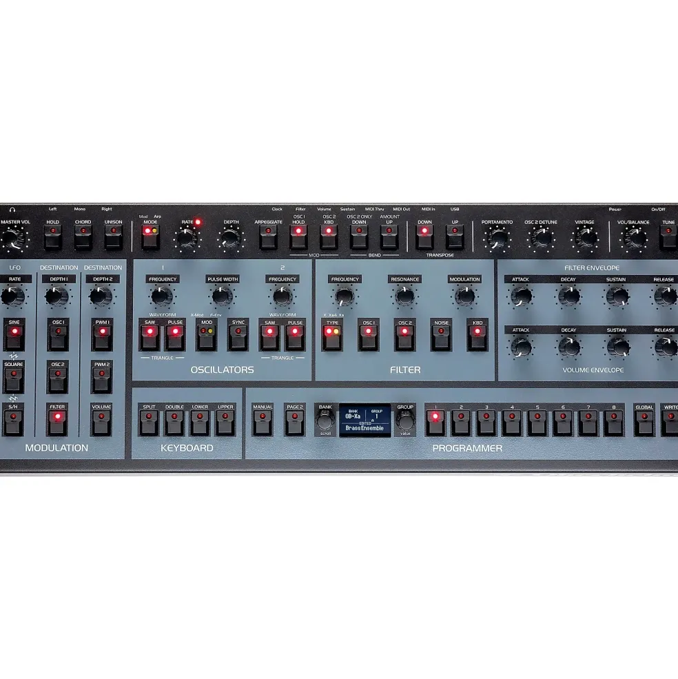 Oberheim OB-X8 Desktop Module With Sustain and Expression Pedals, Audio Cables