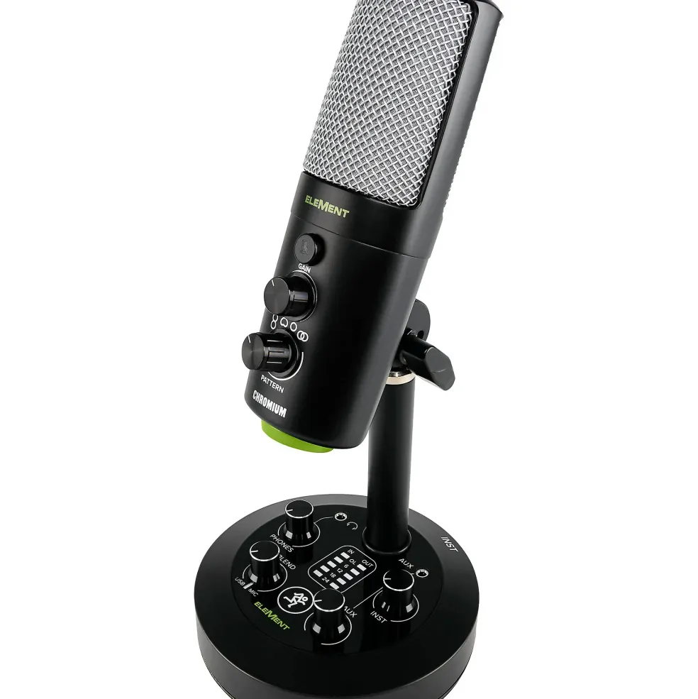 Open Box Mackie EM-CHROMIUM Premium USB Condenser Microphone with Built-in 2-Channel Mixer Level 2 197881102937
