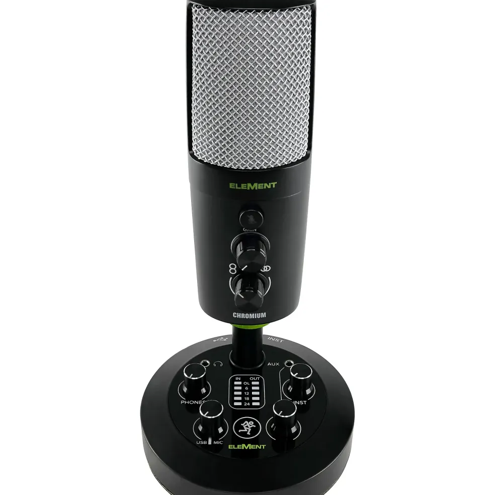 Open Box Mackie EM-CHROMIUM Premium USB Condenser Microphone with Built-in 2-Channel Mixer Level 2 197881102937