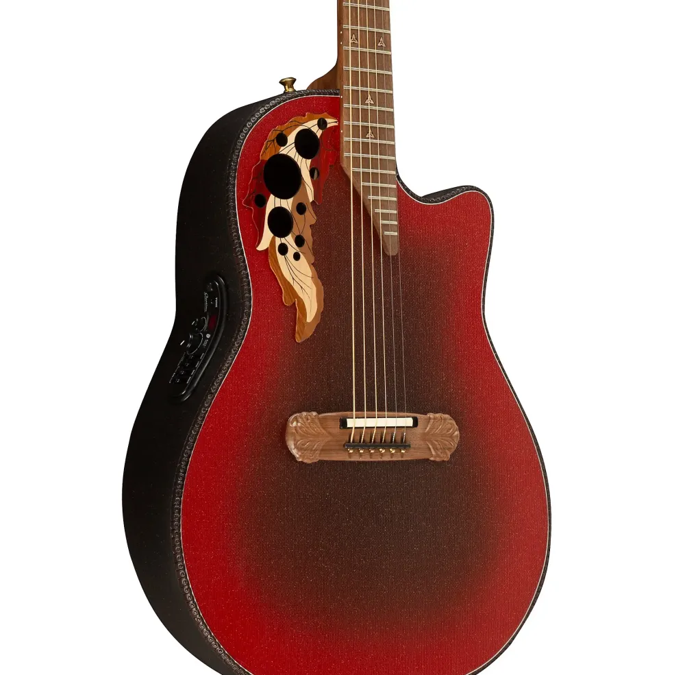 Ovation 2087GT Adamas Series Deep Contour Acoustic-Electric Guitar Reverse Red Burst