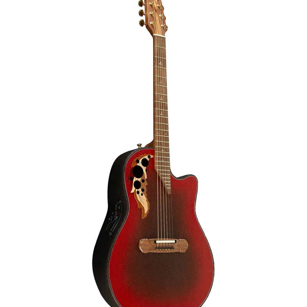 Ovation 2087GT Adamas Series Deep Contour Acoustic-Electric Guitar Reverse Red Burst