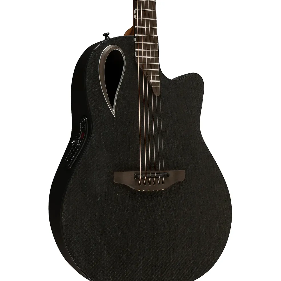Ovation MD80-NWT-G Adamas Series Mid-Depth Contour Acoustic-Electric Guitar Natural Texture Woven Black