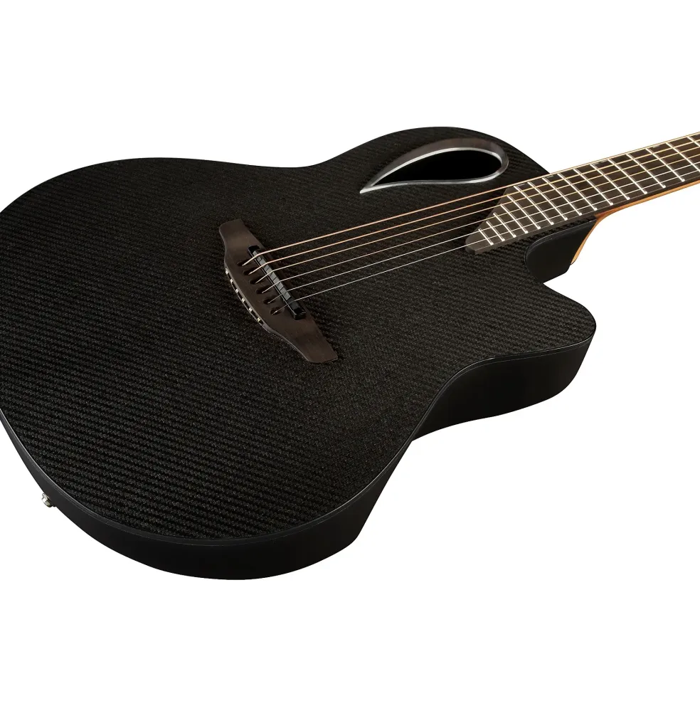 Ovation MD80-NWT-G Adamas Series Mid-Depth Contour Acoustic-Electric Guitar Natural Texture Woven Black