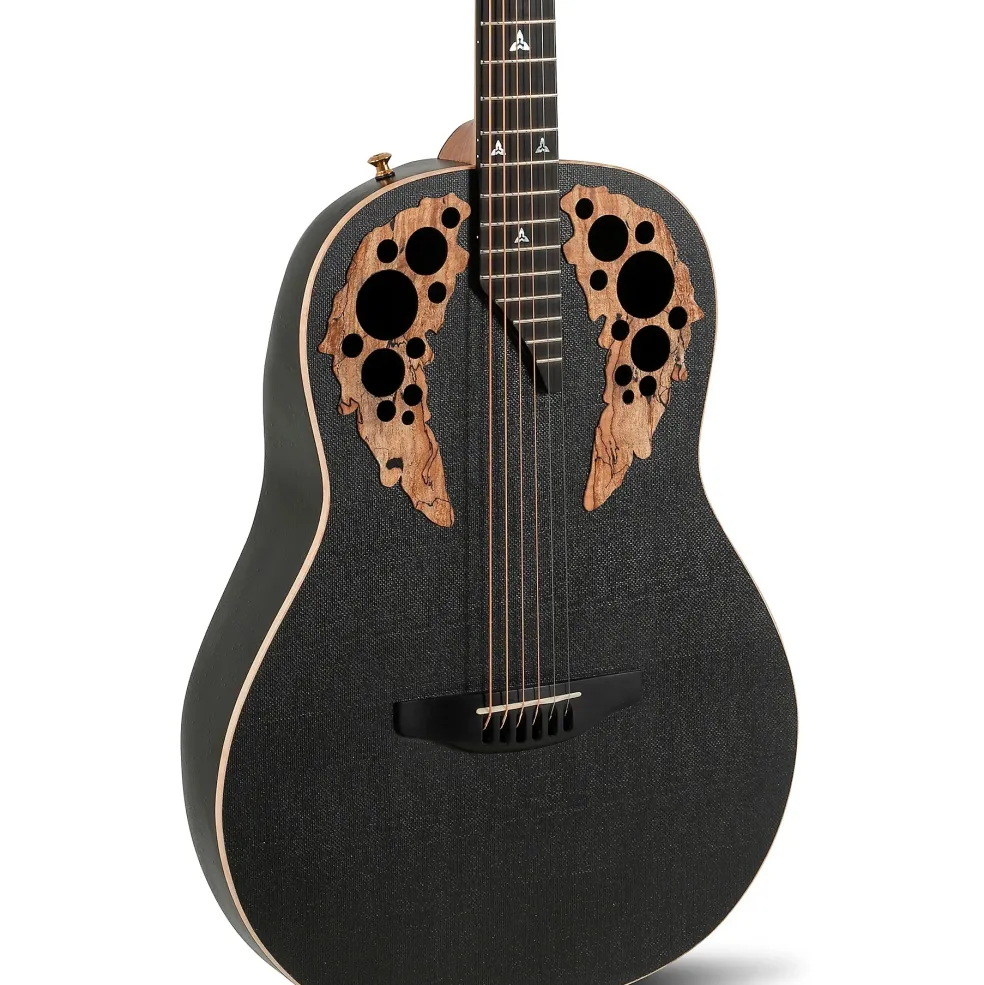Ovation U581T-SPM-G Adamas Series Deep Contour Acoustic-Electric Guitar Black Satin Copper Metal Flake