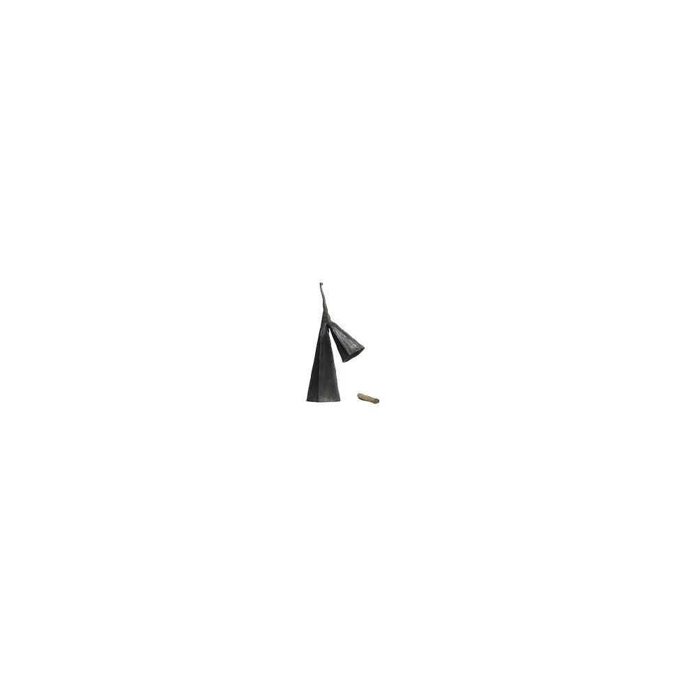 Overseas Connection Ghana Double Gonkogwe Bell With Stick Black 14 in.