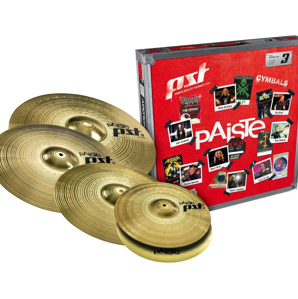 Paiste PST 3 Limited-Edition Universal Cymbal Set With Free 18" Crash 14, 16, 18 and 20 in.