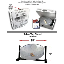 Panyard Jumbie Jam Steel Drum Kit with Table Top Stand Purple