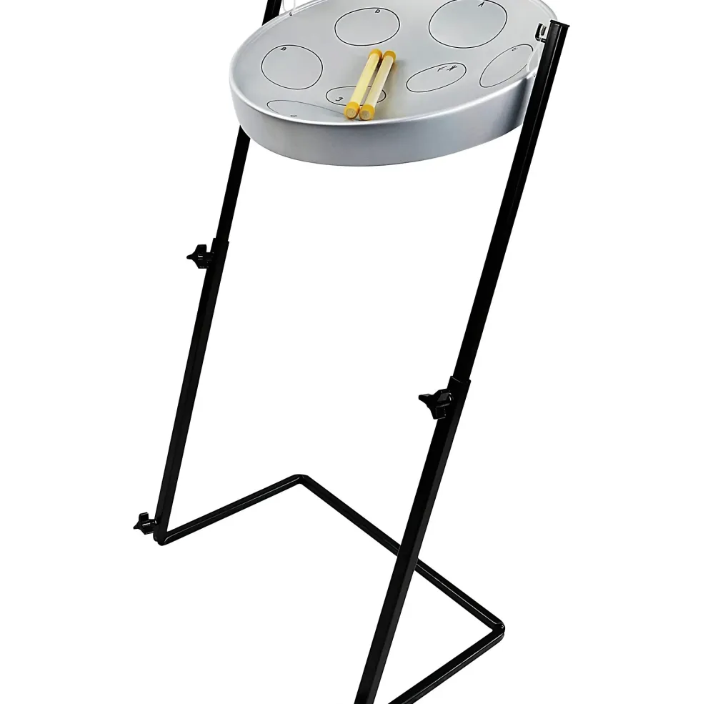Panyard Jumbie Jam Steel Drum Kit with Metal Z-Floor Stand Silver