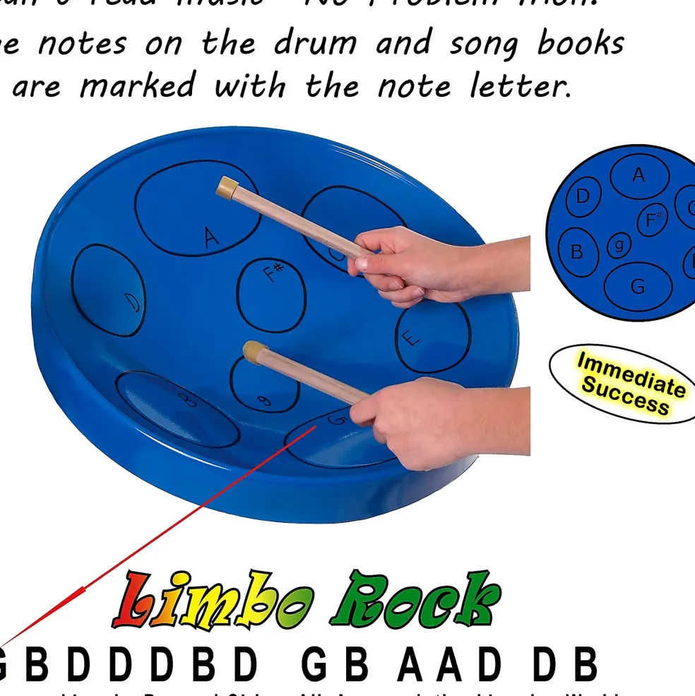 Panyard Jumbie Jam Steel Drum Kit with Metal Z-Floor Stand Silver