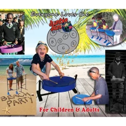 Panyard Jumbie Jam Steel Drum Kit with Metal Z-Floor Stand Silver