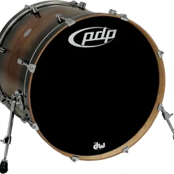 PDP by DW Concept Exotic Series Bass Drum Walnut to Charcoal Burst 22 x 18 in.