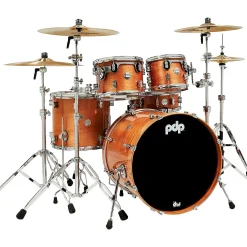 PDP by DW Concept Exotic 5-Piece Maple Shell Pack With Chrome Hardware Honey Mahogany