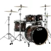 PDP by DW Concept Maple Exotic Series 5-Piece Shell Pack Walnut to Charcoal Burst