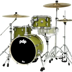 PDP by DW Concept Maple 3-Piece Rock Shell Pack With Chrome Hardware Satin Seafoam