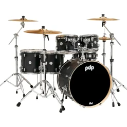 PDP by DW Concept Maple 6-Piece Shell Pack With Chrome Hardware Carbon Fiber