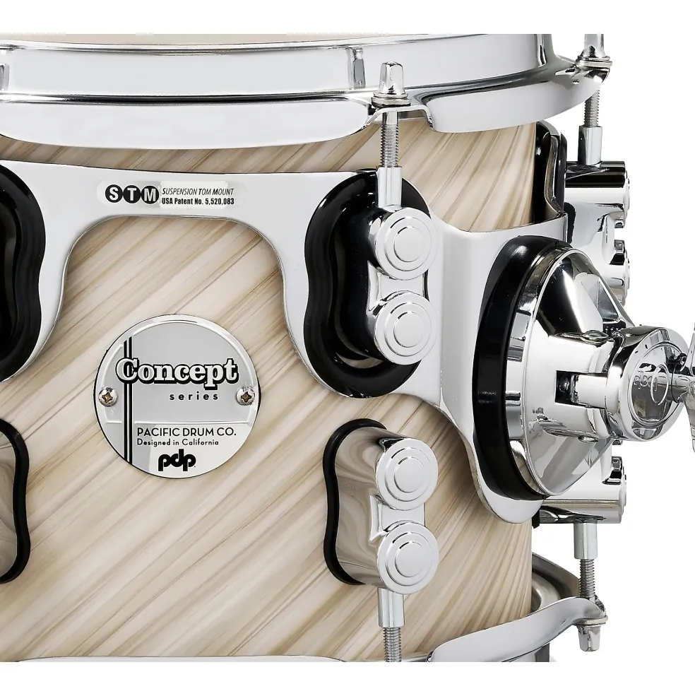 PDP by DW Concept Maple 7-Piece Shell Pack With Chrome Hardware Twisted Ivory