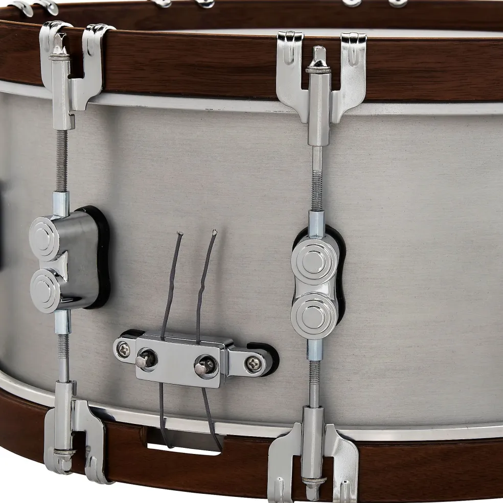 PDP by DW Concept Select Aluminum Snare Drum With Walnut Hoops 14 x 6.5 in. Aluminum