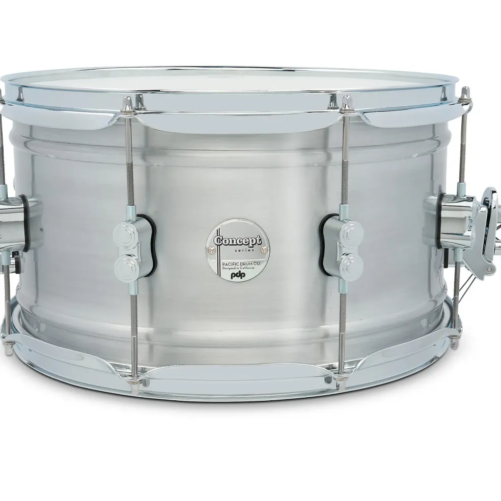 PDP by DW Concept Series 1.2 mm Natural Satin Brushed Aluminum Snare Drum 14 x 8 in.