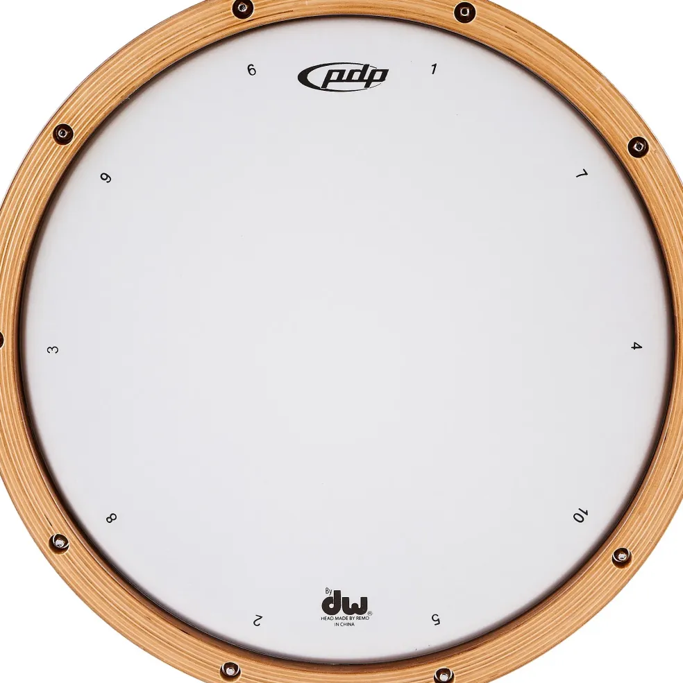 PDP by DW Limited-Edition Dark Stain Walnut and Maple Snare With Walnut Hoops and Chrome Hardware and Road Runner Bag