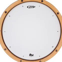 PDP by DW Limited-Edition Dark Stain Walnut and Maple Snare With Walnut Hoops and Chrome Hardware and SKB Case