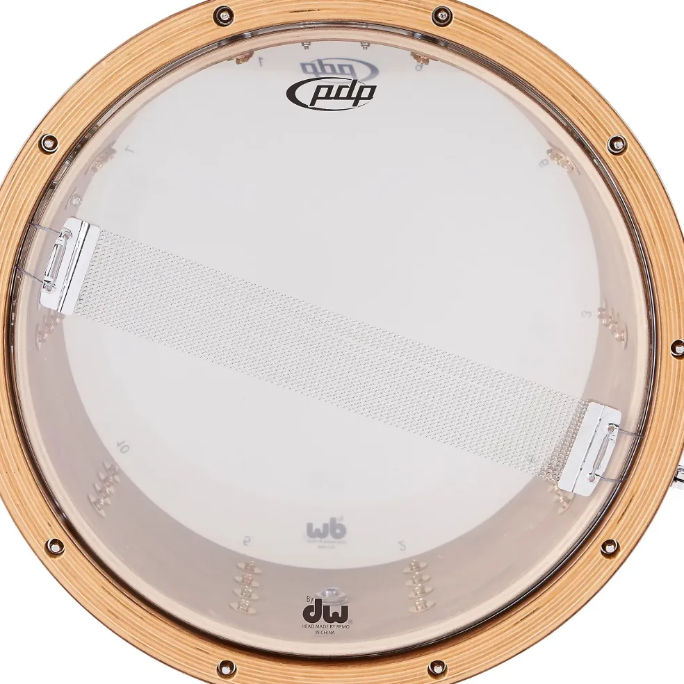 PDP by DW Limited-Edition Dark Stain Walnut and Maple Snare With Walnut Hoops and Chrome Hardware and Protection Racket Case