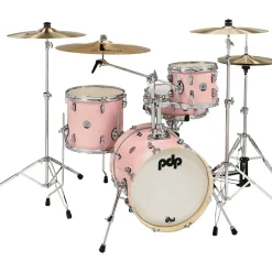 PDP by DW New Yorker 4-Piece Shell Pack With 16" Bass Drum Pale Rose Sparkle