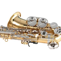 Pearl Belsona Alto Saxophone With ABS Case Gold Lacquer Nickel Plated Keys