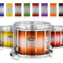 Pearl Championship CarbonCore Varsity FFX Marching Snare Drum Burst Finish 13 x 11 in. Black Silver #368