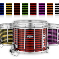 Pearl Championship CarbonCore Varsity FFX Marching Snare Drum Burst Finish 13 x 11 in. Black Silver #368