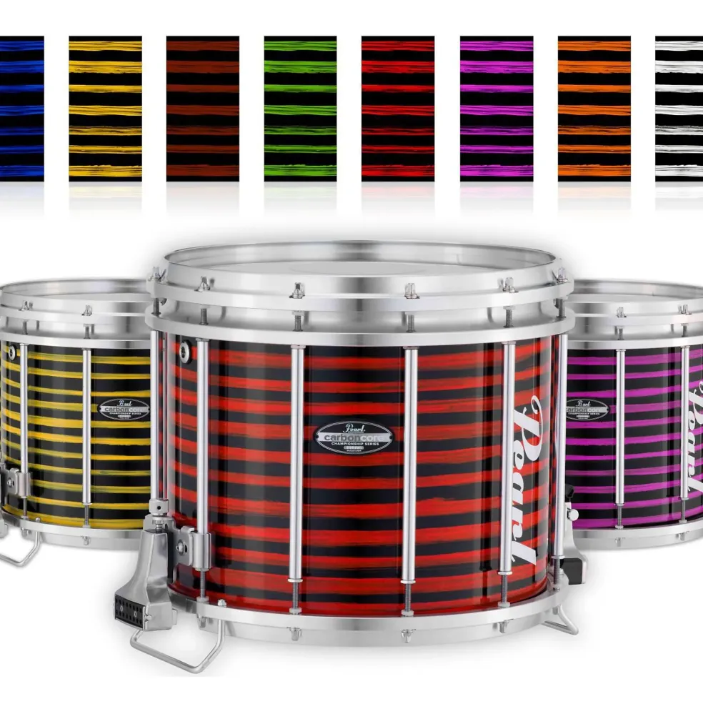 Pearl Championship CarbonCore Varsity FFX Marching Snare Drum Spiral Finish 14 x 12 in. Yellow #991