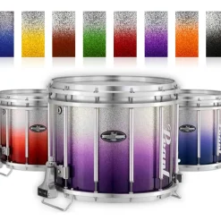 Pearl Championship CarbonCore Varsity FFX Marching Snare Drum Fade Bottom Finish 13 x 11 in. Green Silver #970