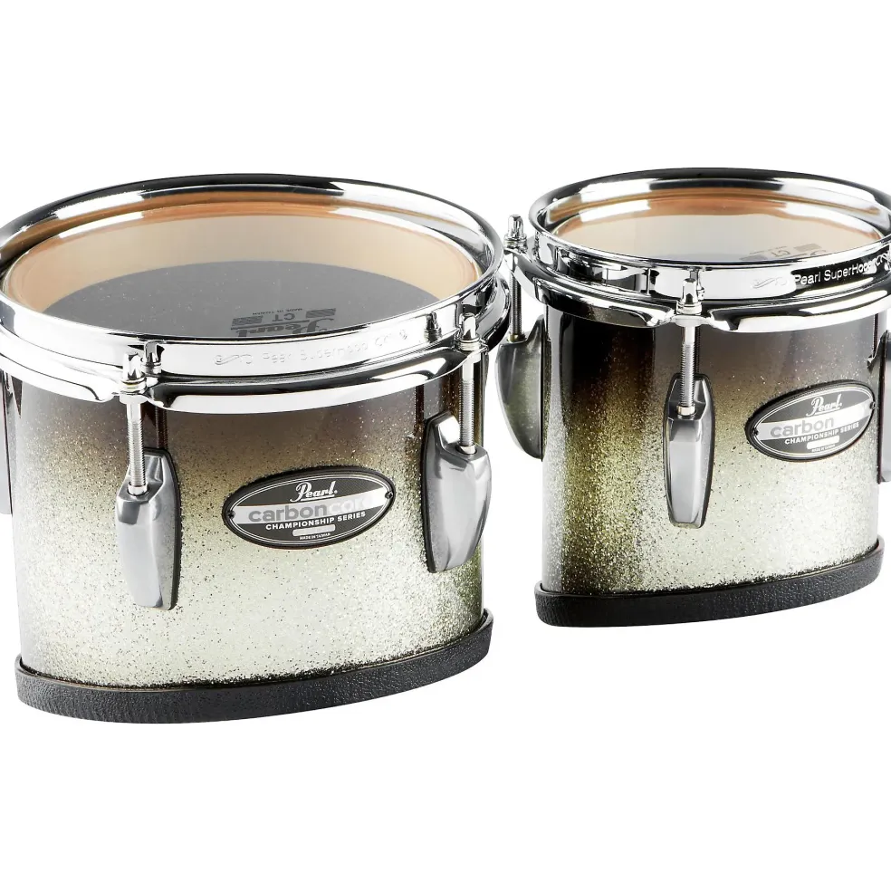 Pearl Championship CarbonCore Marching Tenor Drums Sonic Cut 6, 8 in. Black Silver Burst #368