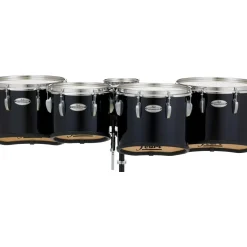 Pearl Championship Maple Marching Tenor Drums Quint Sonic Cut 6, 10, 12, 13, 14 in. Midnight Black #46