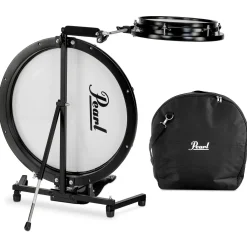 Pearl Compact Traveler 2-Piece Drum Kit With Bag Black