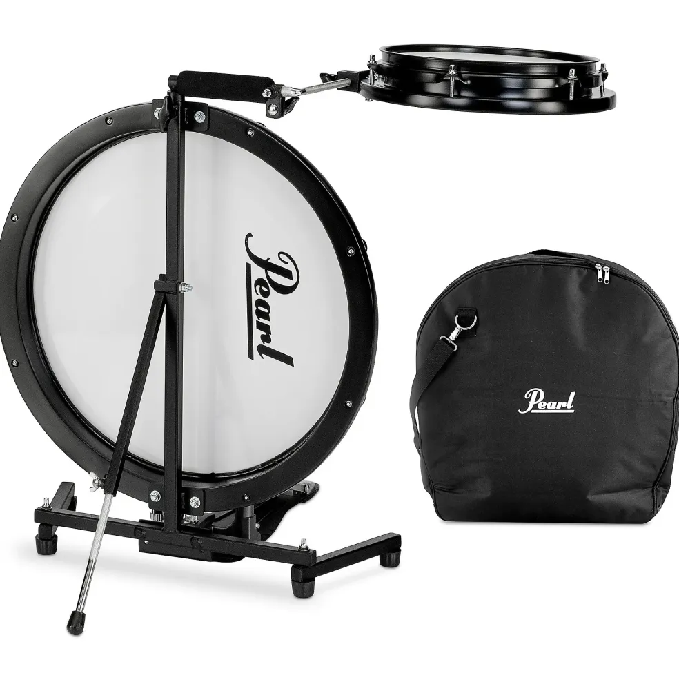 Pearl Compact Traveler 2-Piece Drum Kit With Bag Black