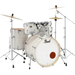 Pearl Export New Fusion 5-Piece Drum Set With Hardware Slipstream white