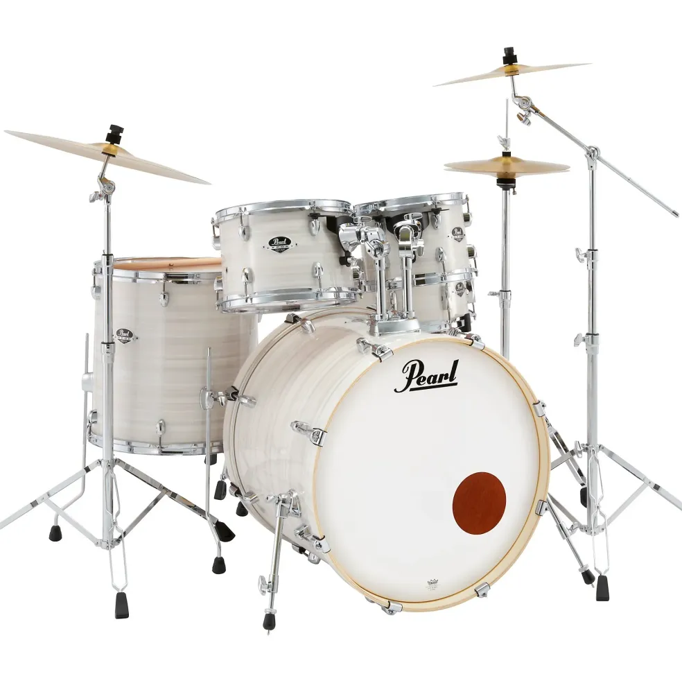 Pearl Export New Fusion 5-Piece Drum Set With Hardware Slipstream white