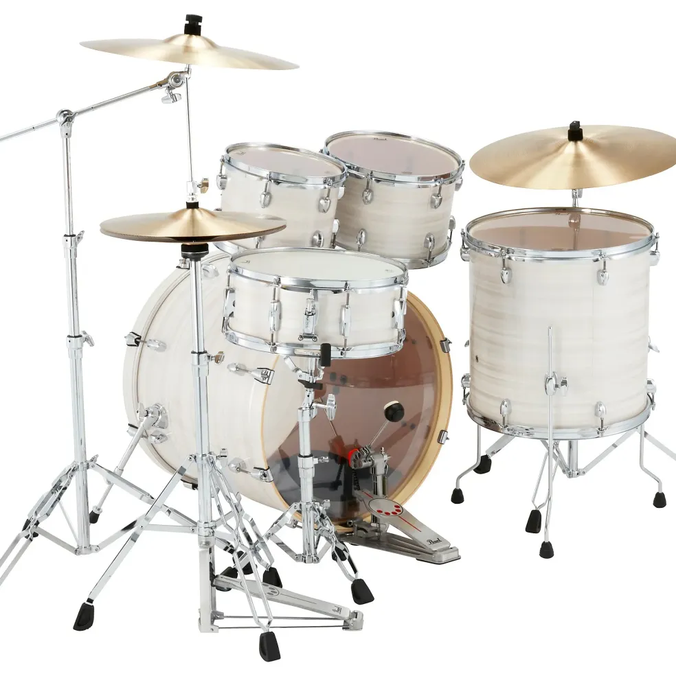 Pearl Export New Fusion 5-Piece Drum Set With Hardware Slipstream white