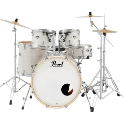 Pearl Export New Fusion 5-Piece Drum Set With Hardware Slipstream white
