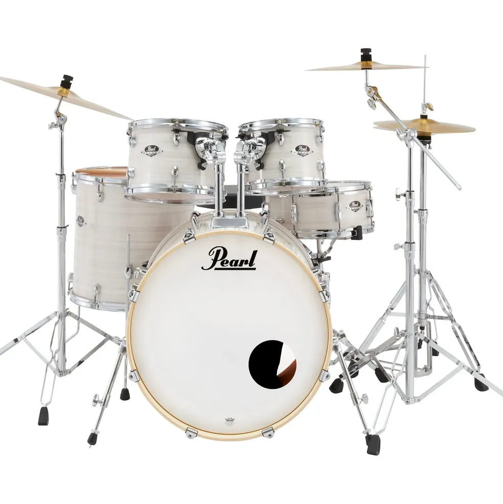Pearl Export New Fusion 5-Piece Drum Set With Hardware Slipstream white