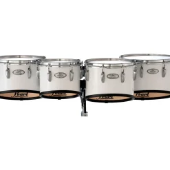 Pearl Finalist FMTB0234 Marching Tenor Set 10, 12, 13, 14 in. Pure White