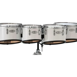 Pearl Finalist FMTB0234 Marching Tenor Set 10, 12, 13, 14 in. Pure White
