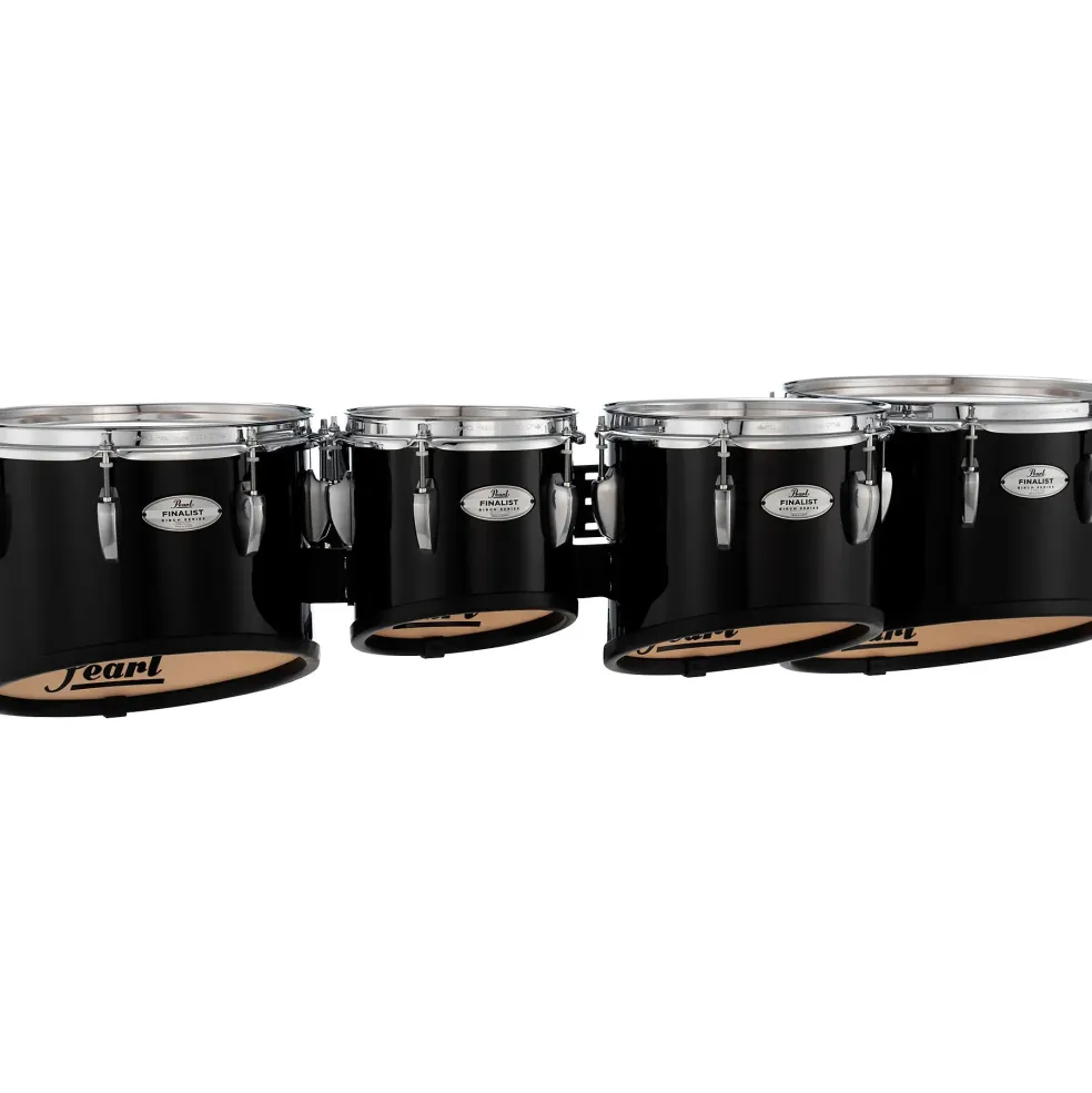 Pearl Finalist FMTB8023 Marching Tenor Set 8, 10, 12, 13 in. Midnight Black