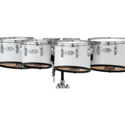Pearl Finalist Marching Tenor Set 6, 6, 10, 12, 13, 14 in. Pure White