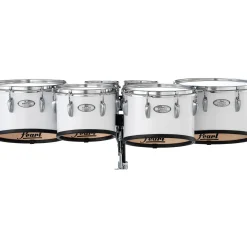 Pearl Finalist Marching Tenor Set 6, 6, 10, 12, 13, 14 in. Pure White
