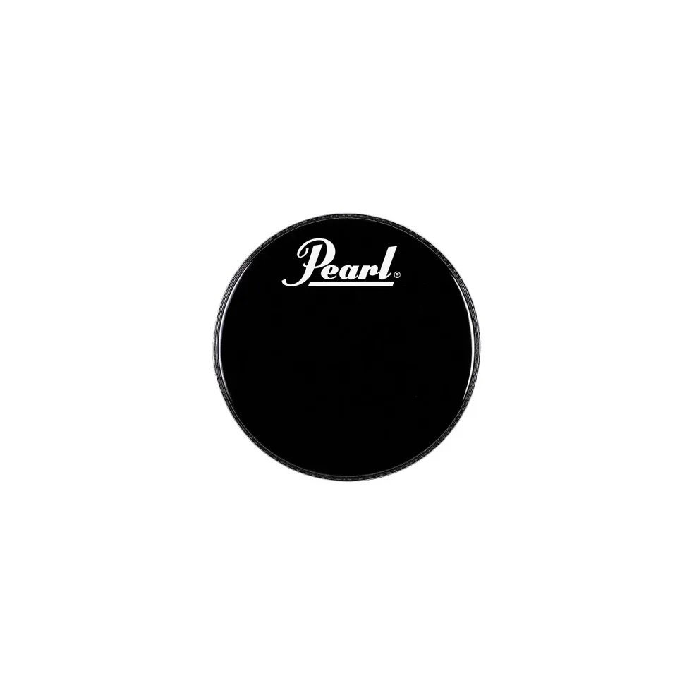 Pearl Logo Front Bass Drum Head Black 22 in.