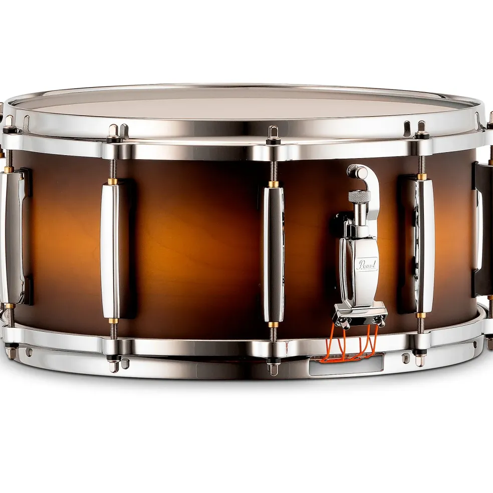 Pearl Masters Maple/Gum Snare Drum 14 x 6.5 in. Matte Olive Burst