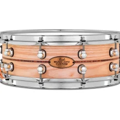 Pearl Music City Custom Solid Shell Snare Walnut with Kingwood Royal Inlay 14 x 6.5 in.